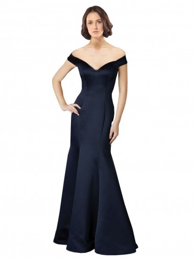 Satin Mermaid Long Cap Sleeves Prom Dress / Bridesmaid Dress Glasgow