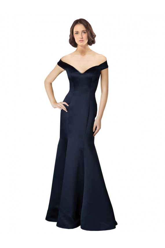 Satin Mermaid Long Cap Sleeves Prom Dress / Bridesmaid Dress Glasgow
