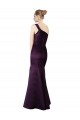 Satin Mermaid Long Sleeveless Grape Prom Dresses Glasgow
