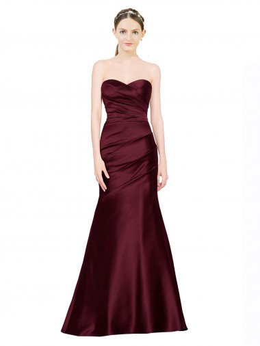 Satin Mermaid Long Sleeveless Low Back Formal Evening Gown / Prom Dress / Bridesmaid Dress Glasgow
