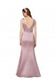 Satin Sheath Long Sleeveless V-Back Formal Evening Gown / Prom Dress / Bridesmaid Dress Glasgow
