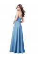 Satin Sheath Long Sleeveless Criss Cross Back Formal Evening Gown / Prom Dress / Bridesmaid Dress Glasgow