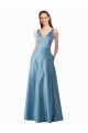 Satin A-Line Long Sleeveless Black Tie Prom Dress / Bridesmaid Dress Glasgow