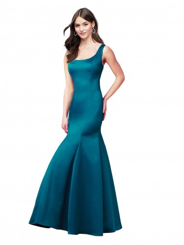 Satin Mermaid Long Sleeveless Prom Dress / Bridesmaid Evening Dress Glasgow