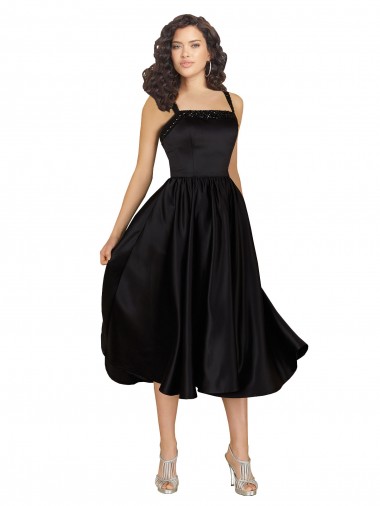 Satin A-Line Knee Length Sleeveless Prom Dress / Bridesmaid Dress Glasgow