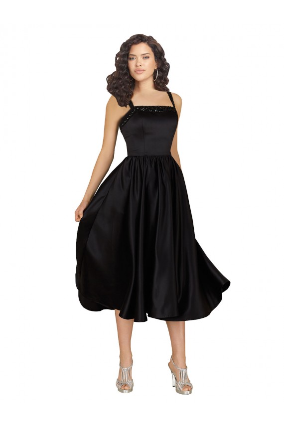 Satin A-Line Knee Length Sleeveless Prom Dress / Bridesmaid Dress Glasgow