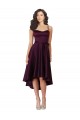 Satin A-Line Short Sleeveless Criss Cross Back High Low Prom Dress / Bridesmaid Dress Glasgow