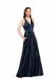 Satin A-Line Long Sleeveless Keyhole Back Formal Evening Gown / Prom Dress / Bridesmaid Dress Glasgow