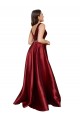 Satin A-Line Long Sleeveless V-Back Formal Plus Size Evening Gown / Prom Dress / Bridesmaid Dress Glasgow
