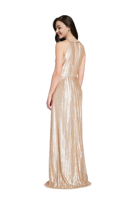Sequin Sheath Long Sleeveless Formal Evening Gown / Prom Dress / Bridesmaid Dress Glasgow