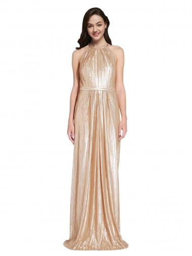 Sequin Sheath Long Sleeveless Formal Evening Gown / Prom Dress / Bridesmaid Dress Glasgow