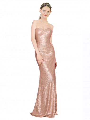 Sequin A-Line Long Sleeveless Low Back Formal Evening Gown / Prom Dress / Bridesmaid Dress Glasgow