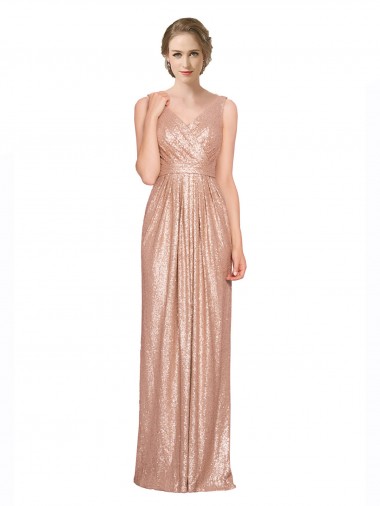Sequin Sheath Long Sleeveless Bridesmaid Dress / Evening Dress Glasgow