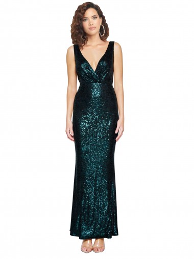 Sequin Mermaid Long Sleeveless Bridesmaid Dress / Evening Dress Glasgow