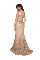 Sequin & Sparkling Sequin Mermaid Long Sleeveless V-Back Formal Plus Size Evening Gown / Prom Dress / Bridesmaid Dress Glasgow