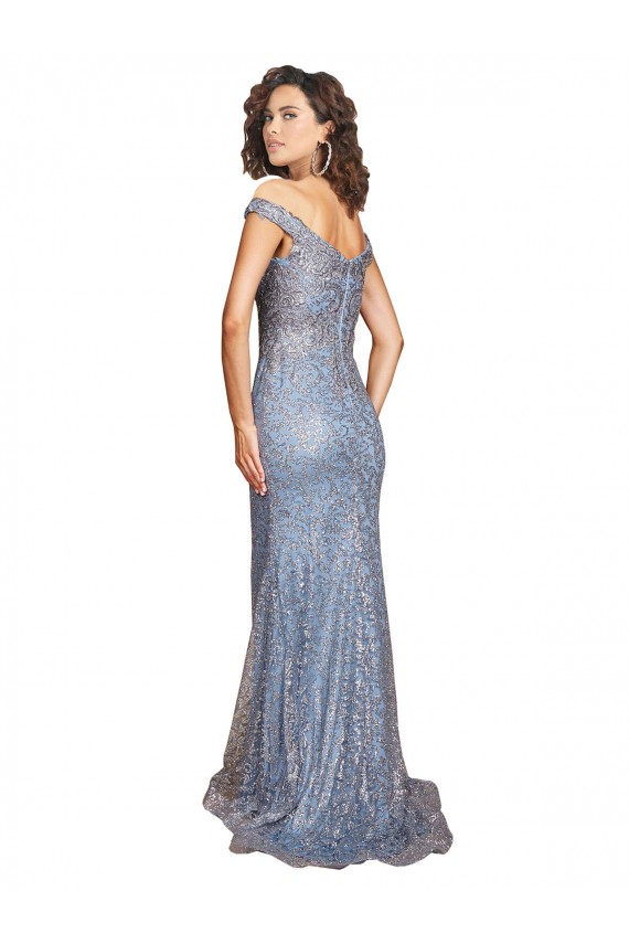 Sequin Mermaid Long Sleeveless High Slit Prom Dresses Glasgow