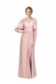 Silk like Satin Sheath Long Cold Shoulder Low Back Formal Evening Gown / Prom Dress / Bridesmaid Dress Glasgow
