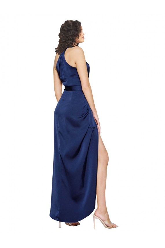 Silk like Satin A-Line Long Sleeveless High Low Evening Gown / Prom Dress / Bridesmaid Dress Glasgow