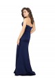 Silk like Satin A-Line Long Sleeveless Sapphire Formal Evening Gown / Prom Dress / Bridesmaid Dress Glasgow