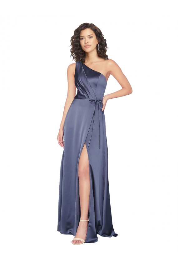 Silk like Satin Long A-Line Sleeveless Formal Evening Gown / Prom Dress / Bridesmaid Dress Glasgow
