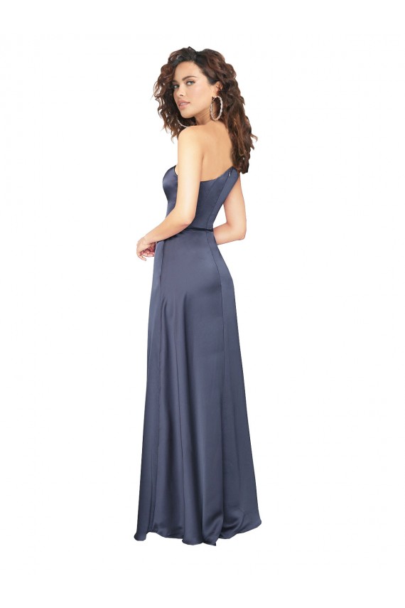 Silk like Satin Long A-Line Sleeveless Formal Evening Gown / Prom Dress / Bridesmaid Dress Glasgow