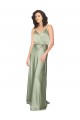 Silk like Satin A-Line Long Sleeveless V-Back Formal Evening Gown / Bridesmaid Dress Glasgow