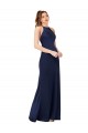 Silk like Satin Sheath Long Sleeveless Criss Cross Back Formal Evening Gown / Prom Dress / Bridesmaid Dress Glasgow