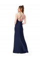 Silk like Satin Sheath Long Sleeveless Criss Cross Back Formal Evening Gown / Prom Dress / Bridesmaid Dress Glasgow