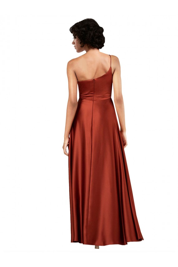 Silk like Satin Long A-Line Sleeveless Black Tie Evening Gown / Prom Dress / Bridesmaid Dress Glasgow