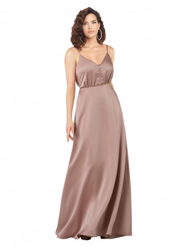 Silk like Satin A-Line Long Sleeveless Formal Evening Gown / Bridesmaid Dress Glasgow