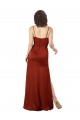 Silk like Satin A-Line Long Sleeveless Low Back Skirt Slit Prom Dresses Glasgow