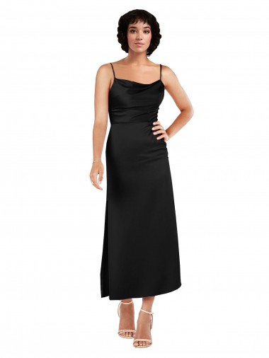 Silk like Satin A-Line Tea Length Sleeveless Formal Evening Gown / Prom Dress / Bridesmaid Dress Glasgow