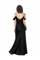 Silk like Satin Long Sleeveless Off the Shoulder Low Back Prom Dresses Glasgow