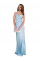 Silk like Satin Sheath Sheath Sleeveless Light Sky Blue Formal Evening Gown / Prom Dress / Bridesmaid Dress Glasgow