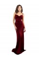 Silk like Satin Sheath Long Sleeveless Criss Cross Open Back Burgundy Prom Dresses Glasgow