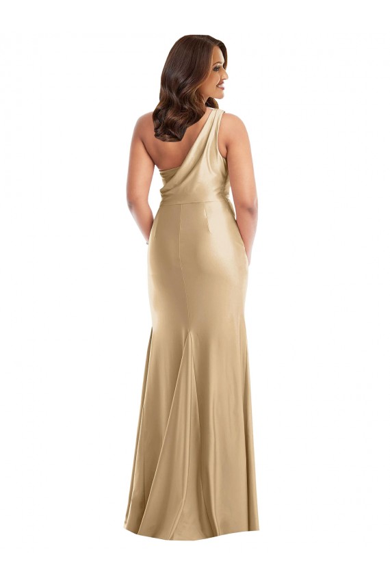 Silk like Satin Mermaid Long Sleeveless Formal Plus Size Evening Gown / Prom Dress / Bridesmaid Dress Glasgow