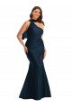 Silk like Satin Mermaid Long Sleeveless Front Slit Formal Plus Size Evening Gown / Prom Dress / Bridesmaid Dress Glasgow
