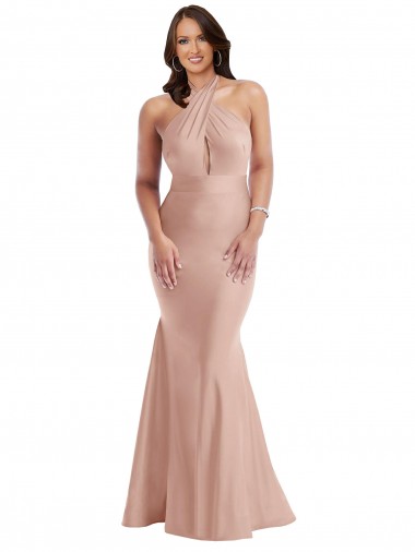 Silk like Satin Mermaid Long Sleeveless Open Back Formal Plus Size Evening Gown / Prom Dress / Bridesmaid Dress Glasgow