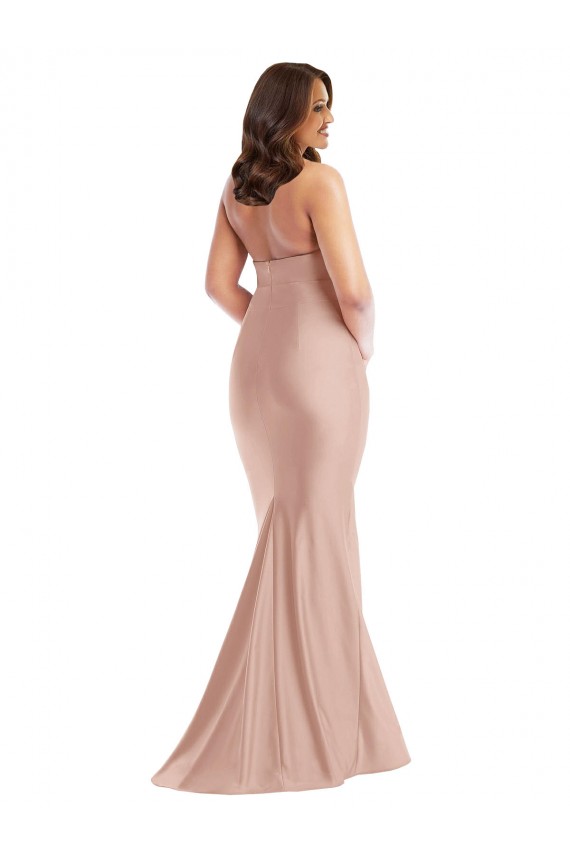 Silk like Satin Mermaid Long Sleeveless Open Back Formal Plus Size Evening Gown / Prom Dress / Bridesmaid Dress Glasgow