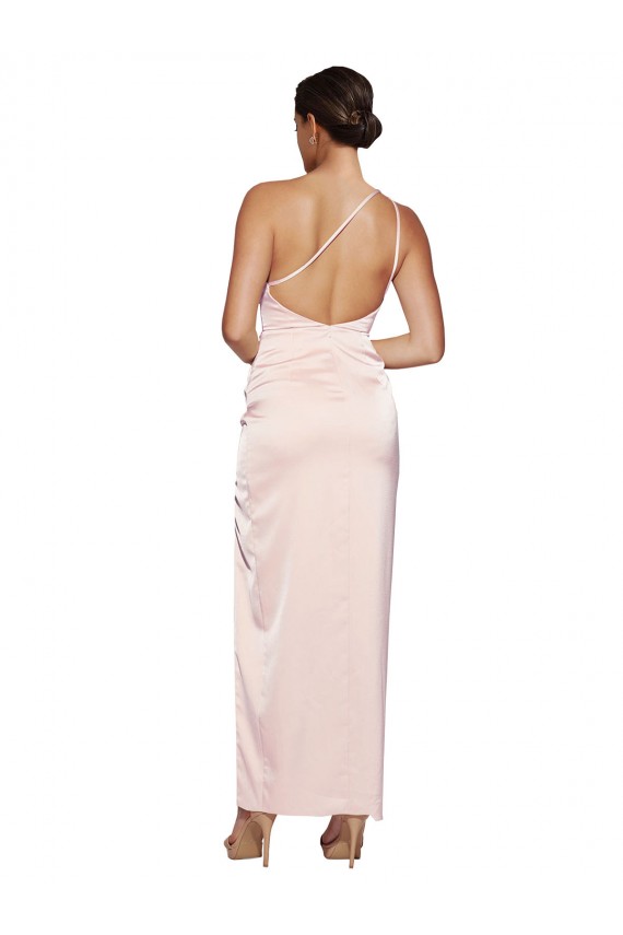 Silk like Satin A-Line Long Sleeveless Low Back Semi Formal Evening Dress / Prom Dress / Bridesmaid Dress Glasgow