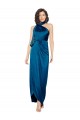 Silk like Satin Sheath Long Sleeveless Side Slit Prom Dresses Glasgow