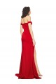 Silk like Satin A-Line Long Sleeveless Side Slit Prom Dresses Glasgow