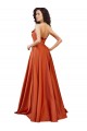 Silk like Satin A-Line Sweep Train Sleeveless Low Back Formal Evening Gown / Prom Dress / Bridesmaid Dress Glasgow