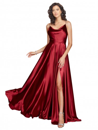 Silk like Satin A-Line Long Sleeveless Low Back Black Tie Evening Gown / Prom Dress / Bridesmaid Dress Glasgow
