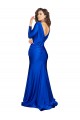 Silk like Satin Mermaid Long Long Sleeves V-Back Formal Evening Gown / Prom Dress / Bridesmaid Dress Glasgow