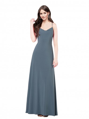 Spandex A-Line Long Sleeveless Low Back Prom Dress / Bridesmaid Dress Glasgow