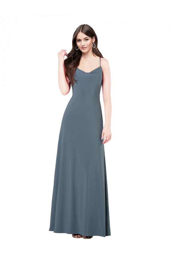Spandex A-Line Long Sleeveless Low Back Prom Dress / Bridesmaid Dress Glasgow