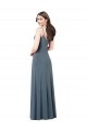 Spandex A-Line Long Sleeveless Low Back Prom Dress / Bridesmaid Dress Glasgow