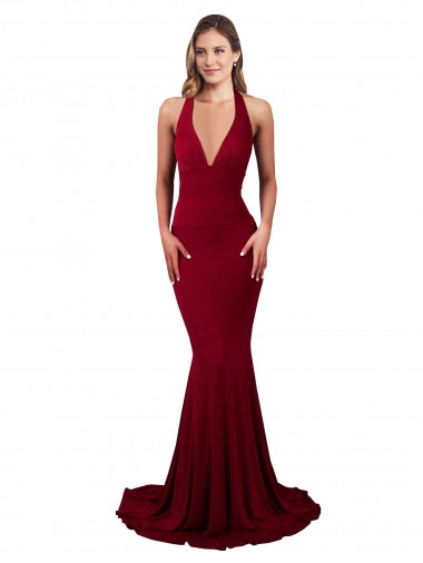 Spandex Mermaid Long Sleeveless Open Back Formal Evening Gown / Prom Dress / Bridesmaid Dress Glasgow
