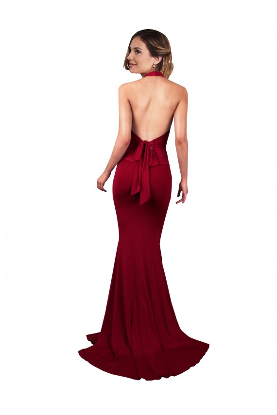Spandex Mermaid Long Sleeveless Open Back Formal Evening Gown / Prom Dress / Bridesmaid Dress Glasgow